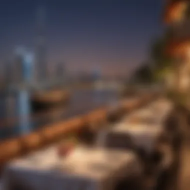 Dubai Creek Dining Experience A stunning view of Dubai Creek showcasing Al Seef's vibrant dining scene