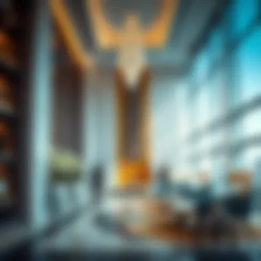 Modern Elegance: Interior of Al Zarooni Building Interior lobby of Al Zarooni Building depicting modern elegance