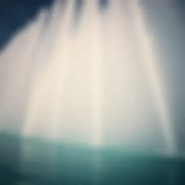 Close-up of water jets during the performance at Burj Khalifa