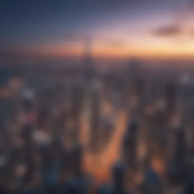 Skyline of Popular Free Visa Destination A vibrant skyline of a popular free visa destination