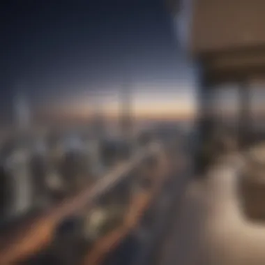 Breathtaking Views from Damac Maison Stunning view of Dubai skyline from a Damac Maison property balcony