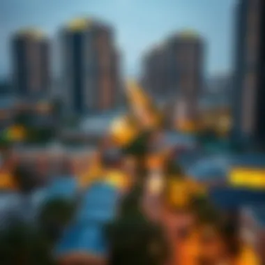 Thriving Neighborhood around Damac Towers View of the vibrant community surrounding Damac Towers