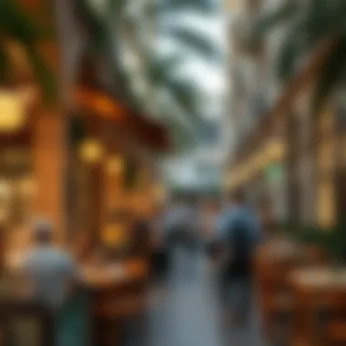 European Charm in Dubai's Cafes Tourists enjoying European-style cafes in the heart of Dubai