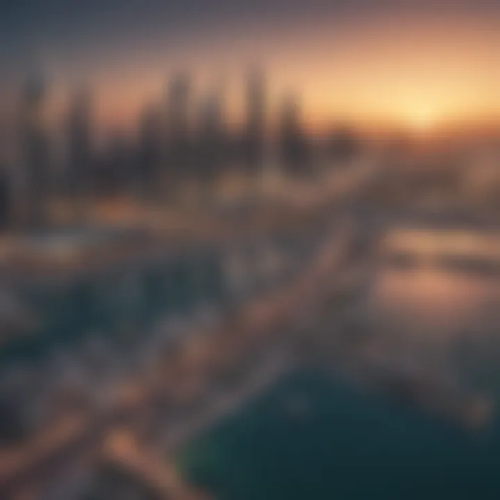 Panoramic view of Abu Dhabi waterfront with skyline