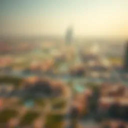 Aerial view of المبزرة الخضراء showcasing its lush landscapes and modern architecture