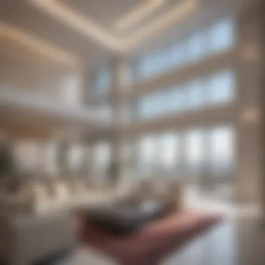 Functional Interior Design of Al Reem Tower Interior design elements of Al Reem Tower exemplifying functionality