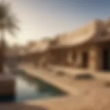 A panoramic view of Al Seef Heritage Village showcasing traditional Emirati architecture