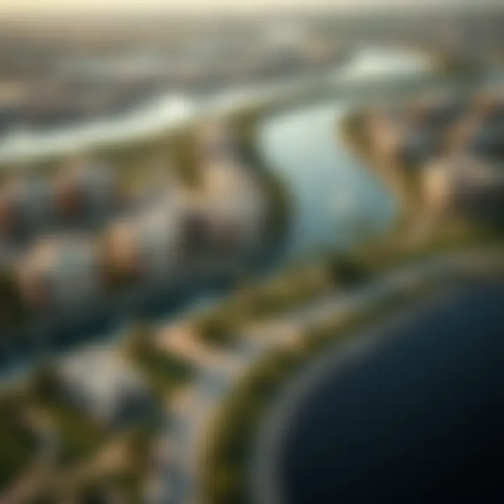 Aerial view showcasing the strategic location of Creek Waters