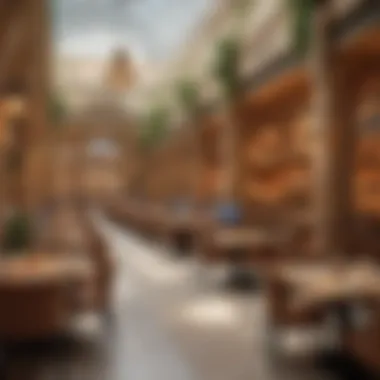 Culinary Delights Within Dubai Mall A vibrant dining area with diverse culinary options