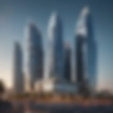 Modern Commercial Buildings Modern commercial buildings showcasing business potential in JLT.
