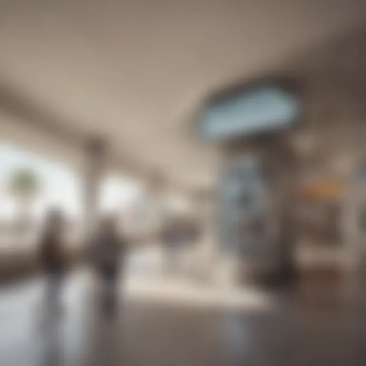 Interior of the Jumeirah Beach Metro Station highlighting passenger amenities.