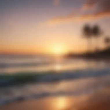 Serene Sunset at La Mer Beach Sunset view over La Mer Beach, emphasizing the tranquility and allure of the location.