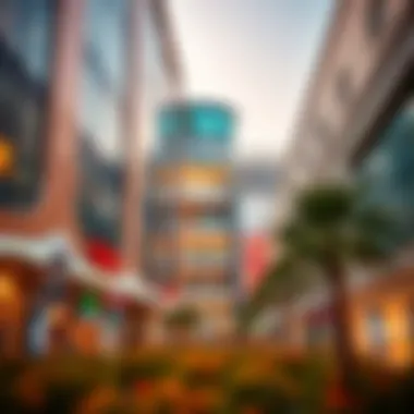 Vibrant Shopping Mall Exterior Vibrant shopping mall exterior with modern architecture