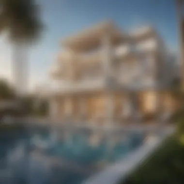 Luxury Real Estate Near Marina Beach Luxurious beachfront properties near Marina Beach, illustrating real estate potential