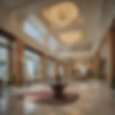 Elegance in the Lobby of Skyview Hotel Luxurious lobby area of Skyview Hotel embodying elegance and sophistication