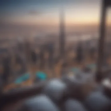 Breathtaking Views from Skyview Hotel Panoramic view from the Skyview Hotel highlighting the Dubai skyline