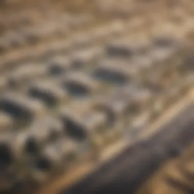 Aerial View of Al Furjan Aerial view of Al Furjan showcasing modern residential buildings