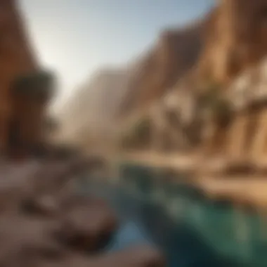 The Geographical Marvel of Wadi Habb Breathtaking view of Wadi Habb showcasing its unique geographical features