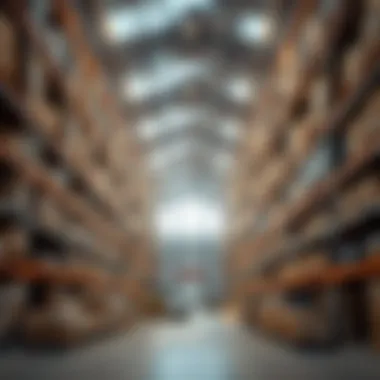 Logistics operations in a modern warehouse