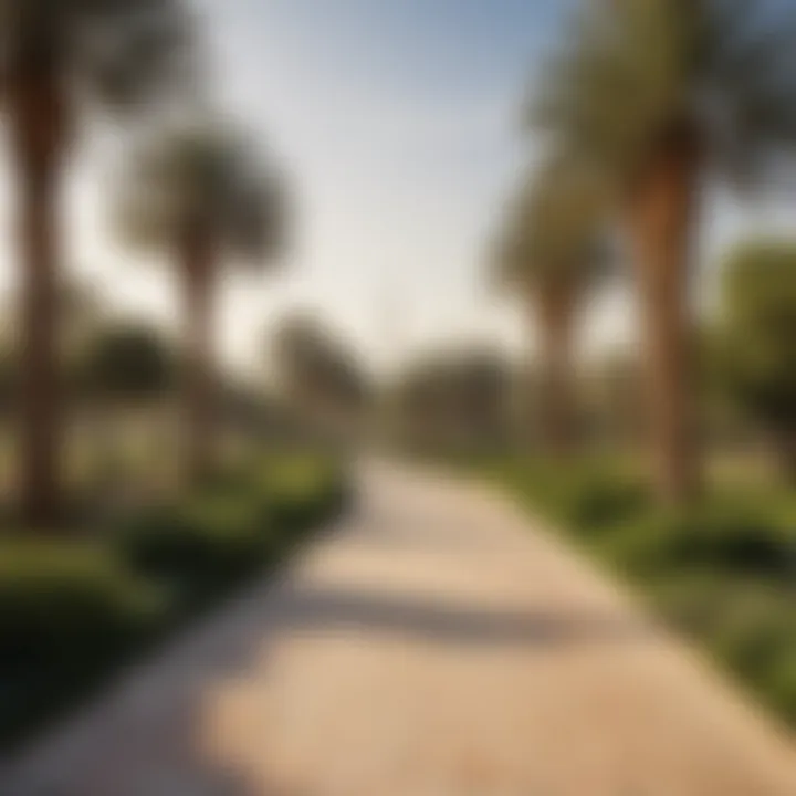 Beautifully designed pathways within Zabeel Park, ideal for jogging and walking