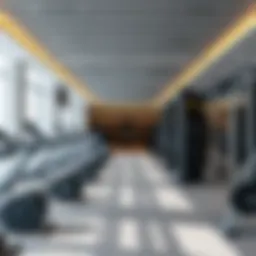 Modern gym interior with advanced workout equipment