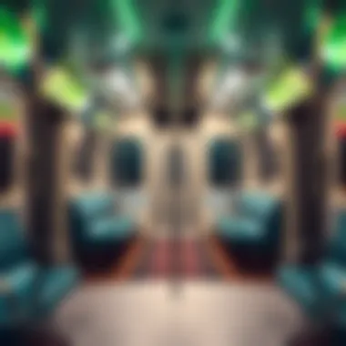 Interior shot of a modern Green Metro Line train illustrating comfort and technology