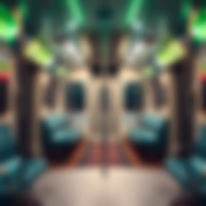 Interior shot of a modern Green Metro Line train illustrating comfort and technology