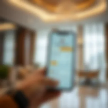 Mobile Access to Work Permit Status Mobile phone displaying work permit information