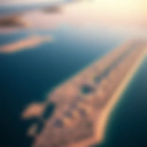 Aerial view of Jubail Island showcasing its pristine landscape and development potential