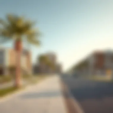Future Residential Developments on Jubail Island Architectural rendering of proposed residential developments on Jubail Island