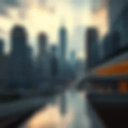Urban skyline showcasing luxury buildings