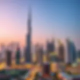 Vibrant skyline showcasing Dubai's architectural wonders