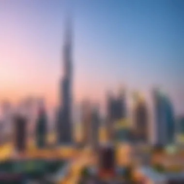 Vibrant skyline showcasing Dubai's architectural wonders