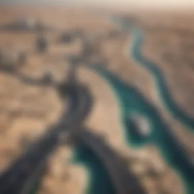 Navigating the Route: Abu Dhabi to Dubai Map highlighting the route from Abu Dhabi to Dubai