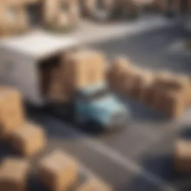 Efficient Moving Solutions Overview of moving truck loaded with boxes