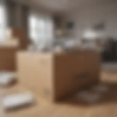 Quality Packing Materials for a Safe Move Packing materials neatly arranged for relocation