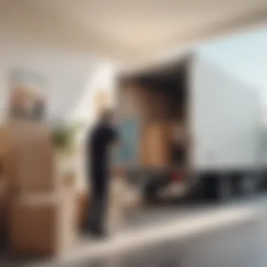 Professional movers loading furniture into a truck