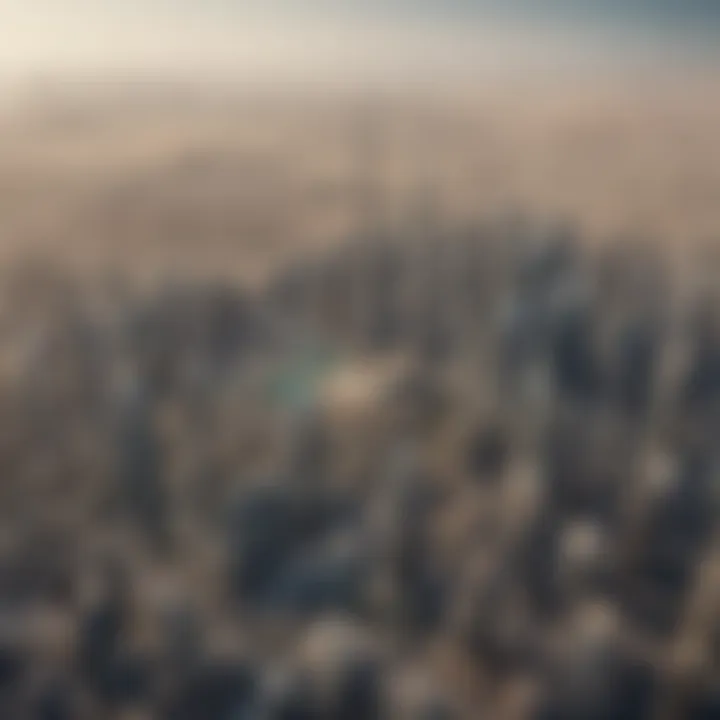 Aerial view of Dubai's real estate skyline