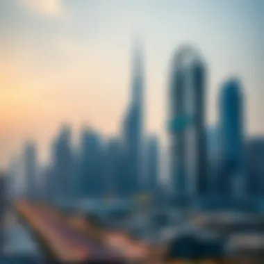 Luxurious Dubai Skyline Luxurious Dubai skyline with modern architecture
