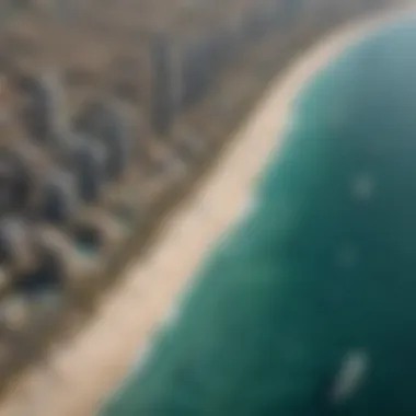 Aerial View of Dubai's Iconic Coastline Aerial view of Dubai's iconic coastline