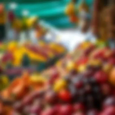 Colorful Selection of Fresh Fruits Vibrant display of fresh fruits at Ras Al Khor Market