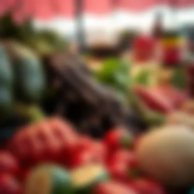 Locally Sourced Produce Highlight Close-up of locally sourced produce