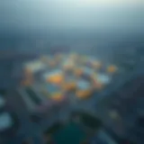 Aerial view of Sharjah Industrial Area Eighteen showcasing its layout