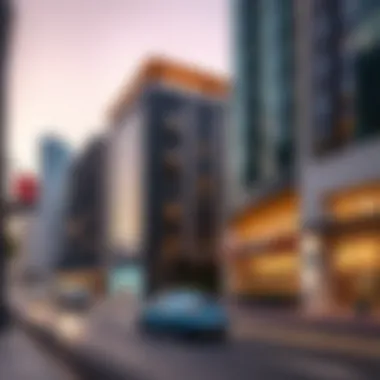 Modern Architecture Along Sheikh Zayed Bin Hamdan Al Nahyan Street Vibrant view of Sheikh Zayed Bin Hamdan Al Nahyan Street showing modern architecture