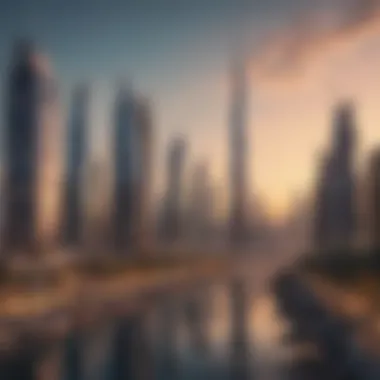 Dubai's Modern Skyline Modern skyline of Dubai symbolizing financial growth