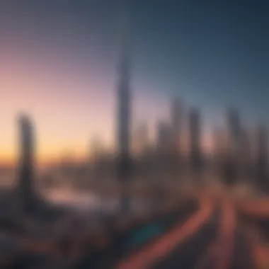 Dubai's Dynamic Real Estate Skyline Vibrant skyline of Dubai highlighting real estate dynamics