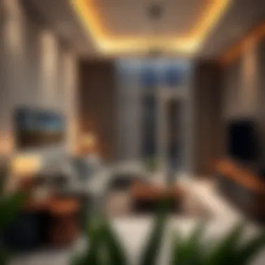 Stylish Apartment Interior A cozy and stylish apartment interior in Dubai