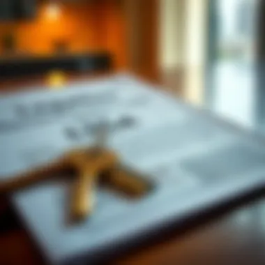 Rental Legalities in Dubai Legal documents and keys related to apartment rental in Dubai