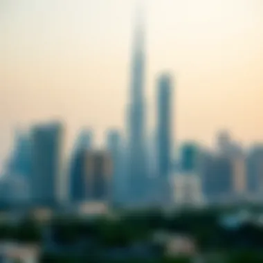 Dubai's Modern Skyline Stunning skyline of Dubai showcasing modern apartments