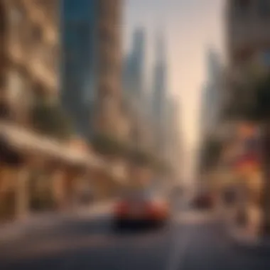 Diverse Neighborhoods of Dubai Vibrant street scene illustrating Dubai's diverse neighborhoods